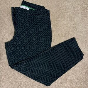Kenar Navy and Green Geometric Women’s Dress Pants